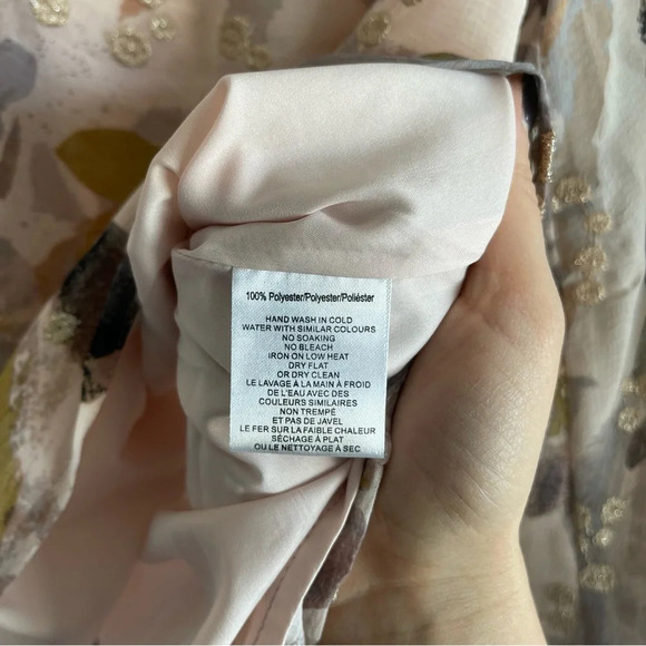 BTFL-Life pink metallic long sleeve blouse size small - Picture 8 of 9